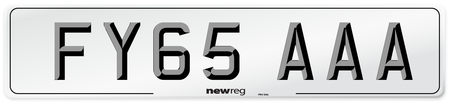 FY65 AAA Number Plate from New Reg